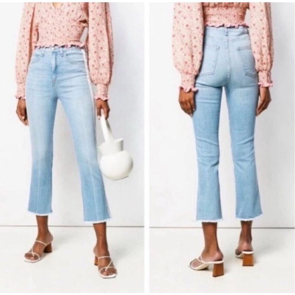 VERONICA BEARD Carly 11" Kick Flare Jeans in Air , Sz 25, $298 G26